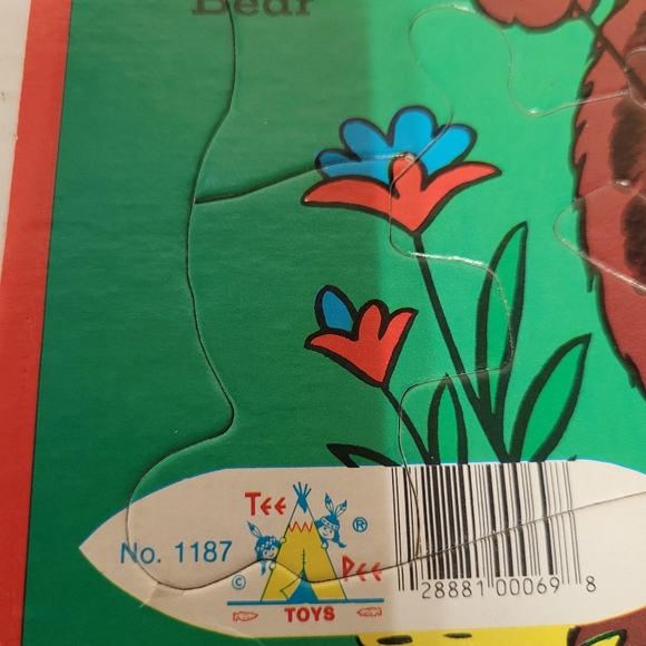 1989 VTG! 3pc Puzzle Rudolph Reindeer, Tee Pee Toys, Golden Jessup Paper Box - Picture 10 of 12